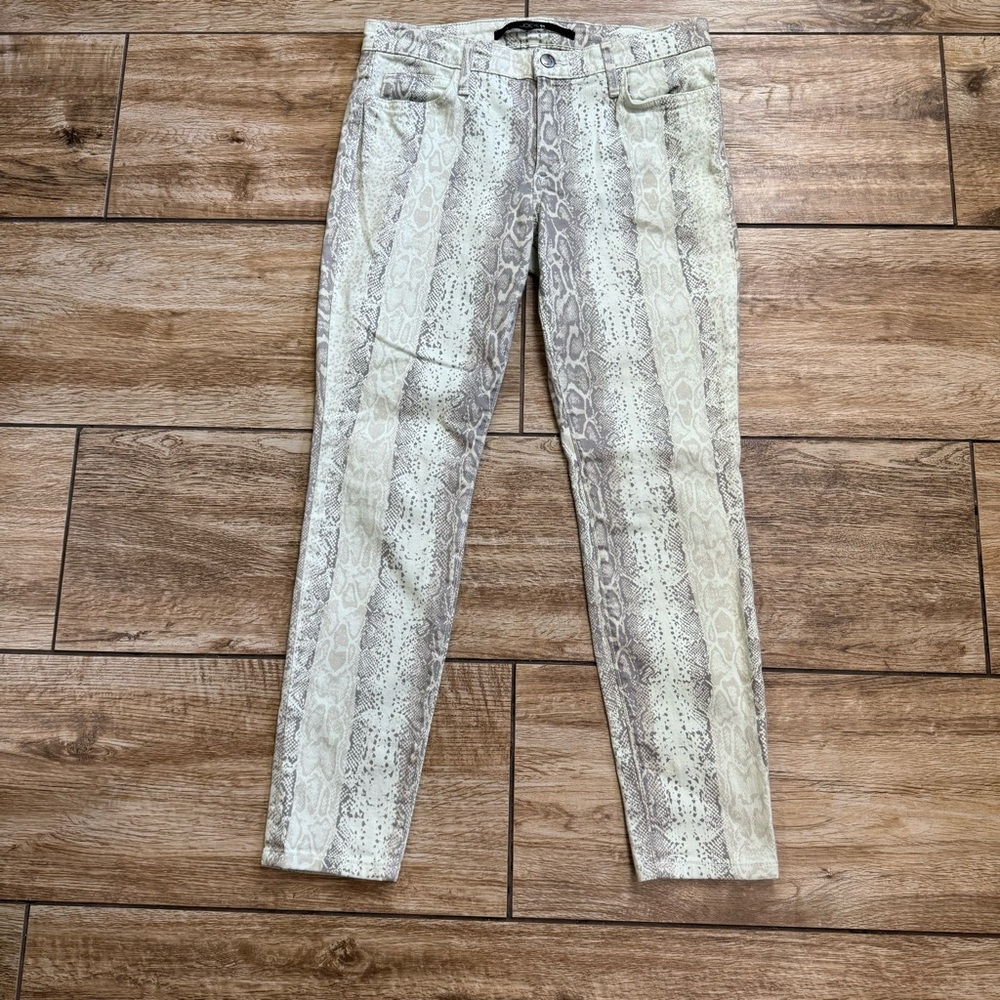 JOE'S JEANS The Luna High Rise Cigarette Skinny Jeans Size 27 Snake Print Denim - Picture 9 of 14
